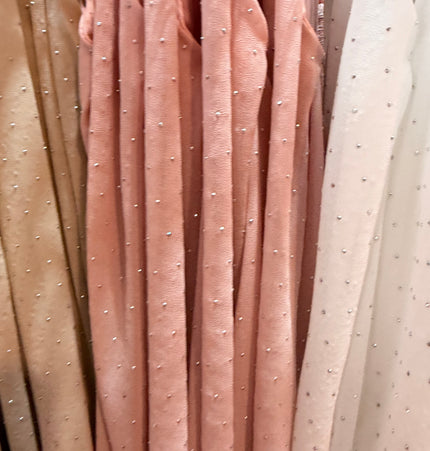 Overal s kamínky baby pink